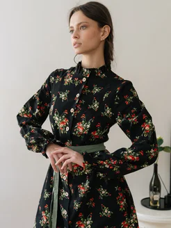 Платье рубашка из фланели теплое зимнее Maison Montrose 218335070 купить за 4 172 ₽ в интернет-магазине Wildberries