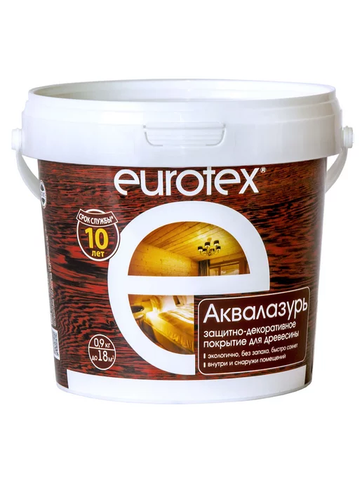 eurotex Аквалазурь лак защитный для дерева, бесцветный 0.9 л, 0,9 л, фото 8