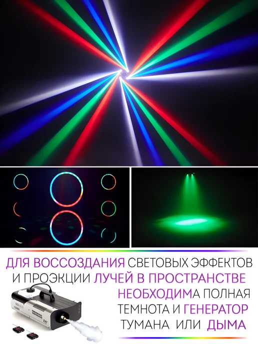 Party Light Светомузыка "Пчелиный глаз" 4 в 1, черный, фото 5