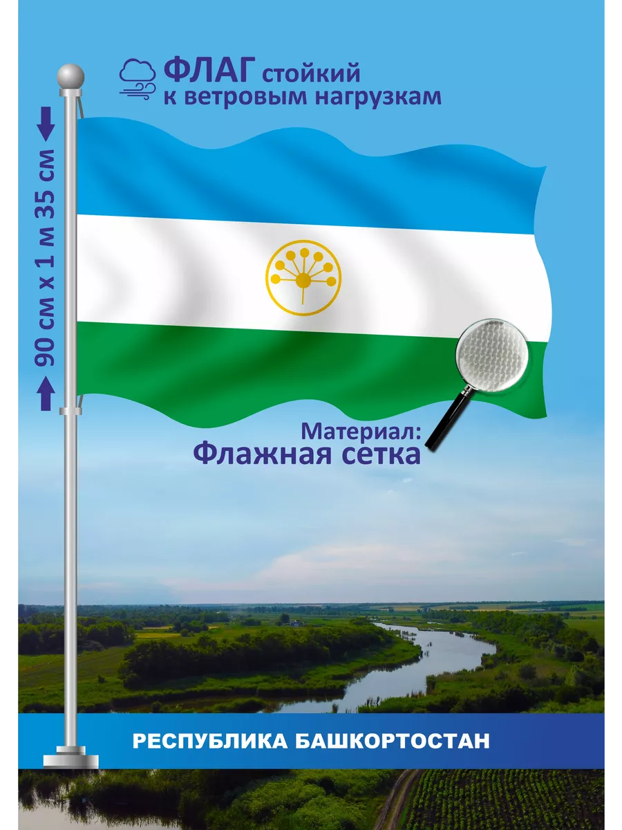 Флаг Республика Башкортостан