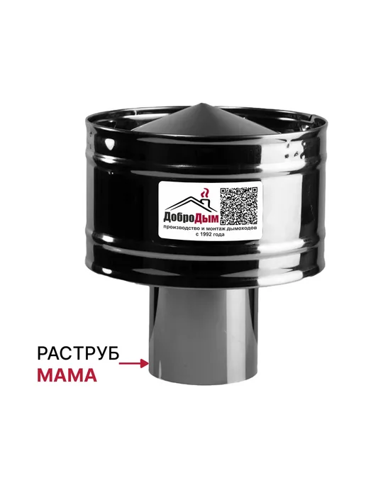 ДоброДым Дефлектор D 130мм из нержавеющей стали, вариант, фото 3