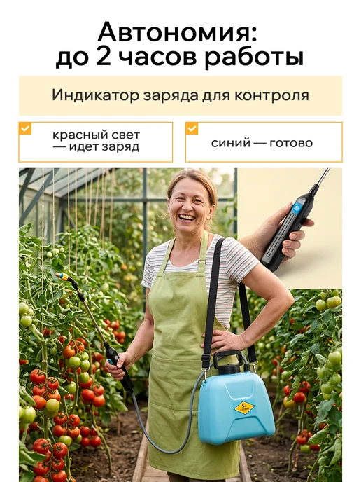 Classmark Мощный Опрыскиватель аккумуляторный садовый 5 л, 5 л, фото 6