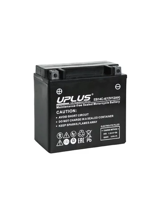 Uniplus Аккумулятор High AGM 12Ач прям залит EB14C-4 YTX14-4, вариант
