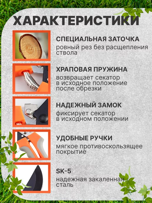 Сервиском Секатор для сада и цветов профессиональный, вариант, фото 3