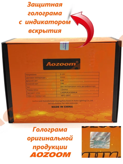 AoZoom Biled линзы Mini Q1 3.0" 5500K 2025, вариант, фото 2