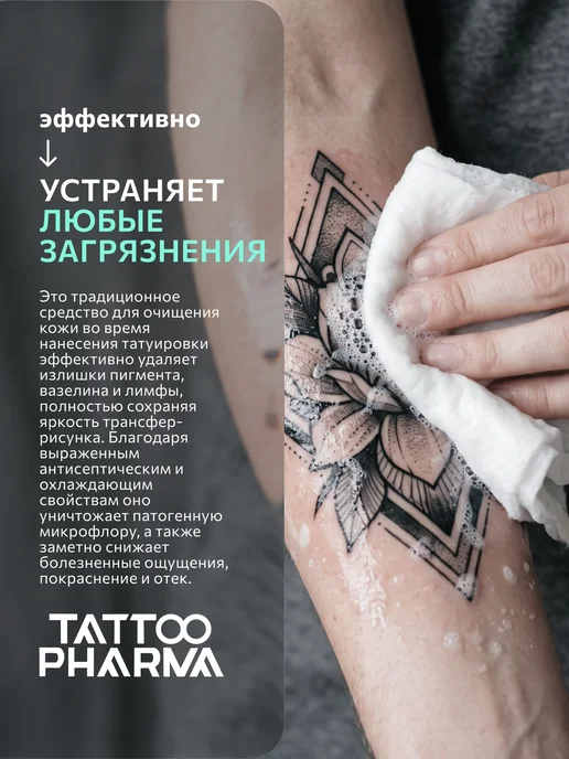 Tattoo Pharma Пенка антибактериальная для тату Swift Care, 50 мл, Концентрат антибактериального мыла Traditional, фото 2