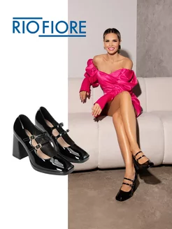 Туфли на устойчивом каблуке с ремешком лаковые Rio Fiore 218502206 купить за 2 899 ₽ в интернет-магазине Wildberries