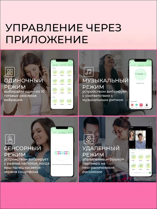 Вибратор с дистанционным управлением, розовый, фото 6