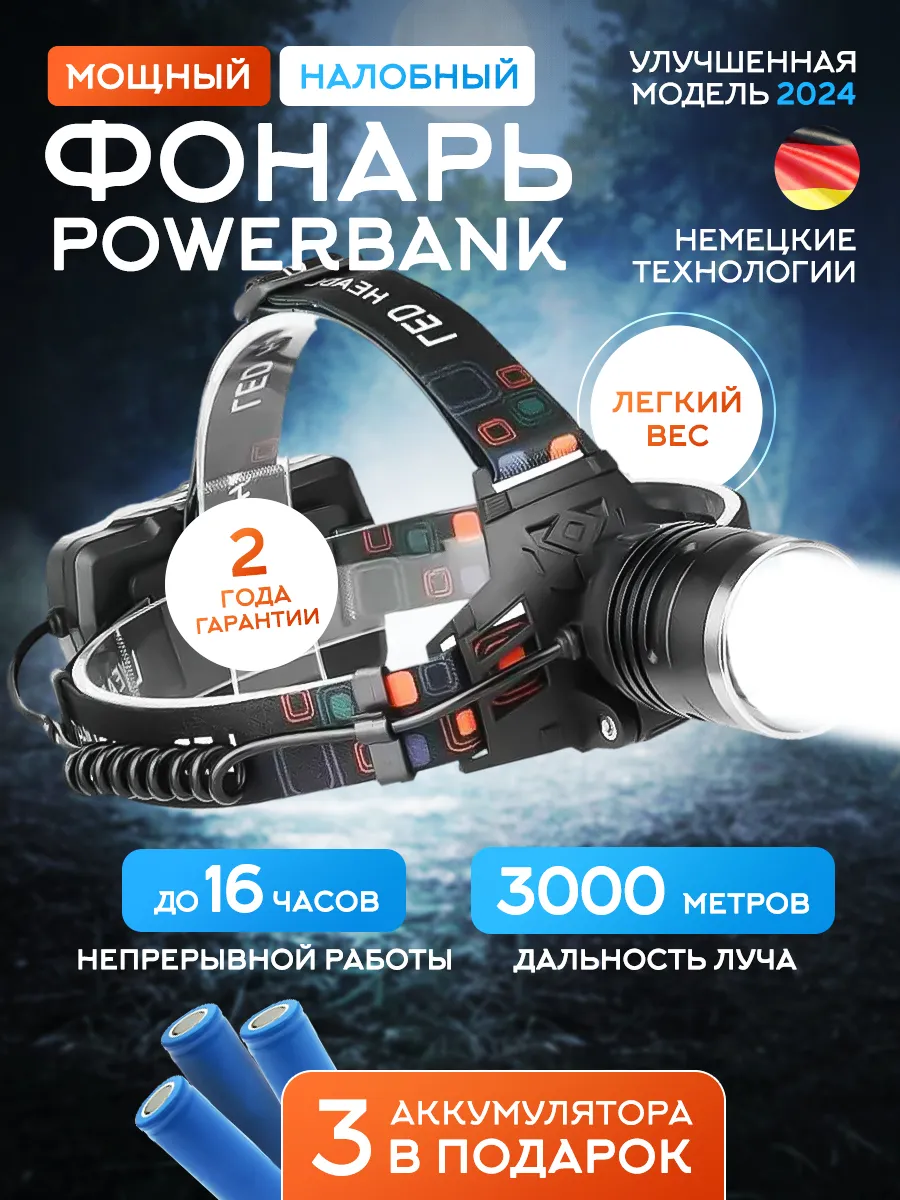Фонарь налобный...