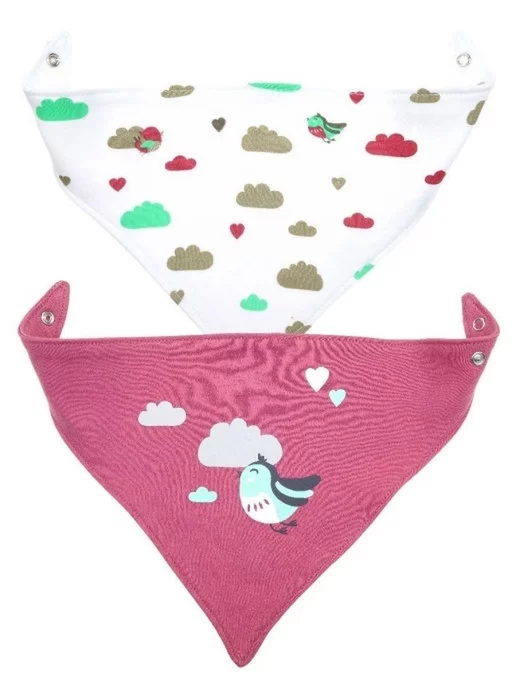 Babyono Слюнявчик для новорожденных для кормления хлопковый набор, белый, фото 2