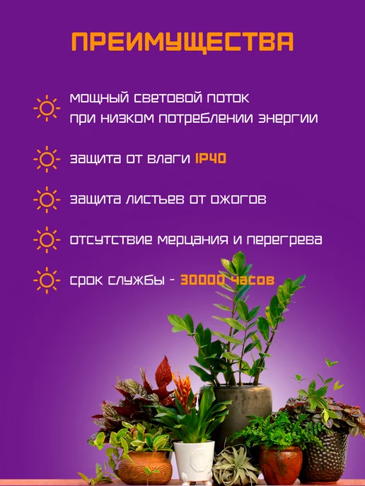 Фарлайт Фитолампа для растений полного спектра 880 мм (2 шт.), 2 шт, фото 2