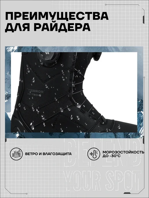 TERRO Ботинки сноубордические TERROR - BLOCK TGF, черный, фото 3