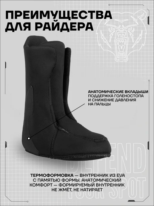 TERRO Ботинки сноубордические TERROR - BLOCK TGF, черный, фото 4