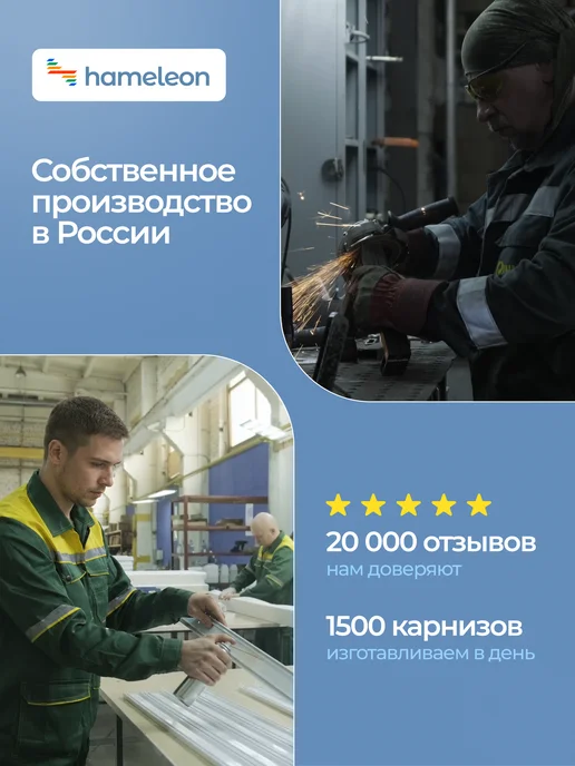 hamеleon Карниз для штор 220см двухрядный алюминиевый, голубой, фото 4