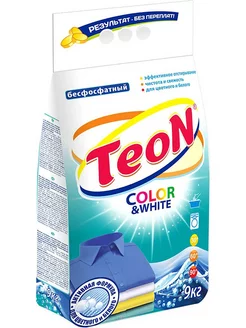 Порошок стиральный Teon Color&White 9кг Эколайн 36 218768317 купить за 764 ₽ в интернет-магазине Wildberries