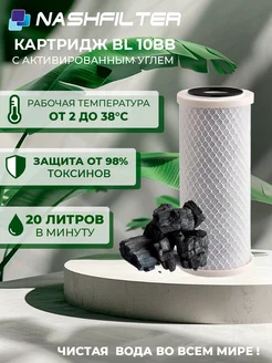 Картридж угольный для фильтра BL 10BB NASHFILTER 218771505 купить за 399 ₽ в интернет-магазине Wildberries