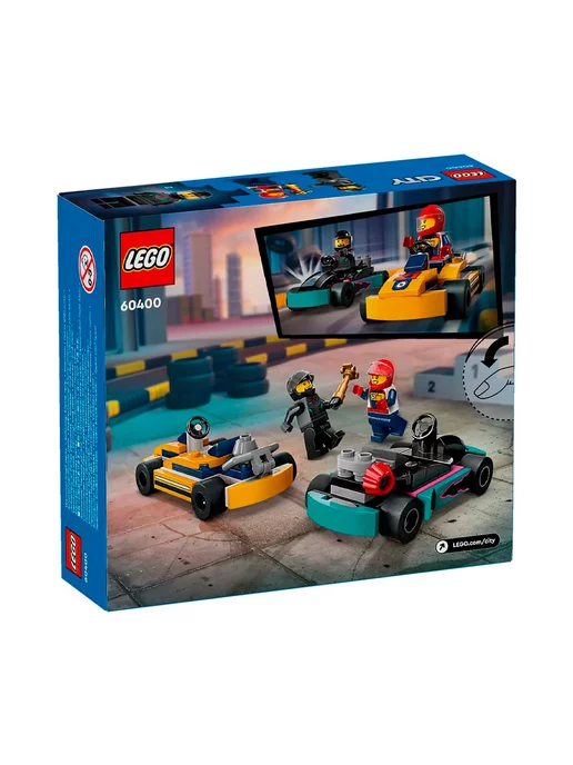LEGO Конструктор City 60400 Картинг и гонщики, синий, фото 2