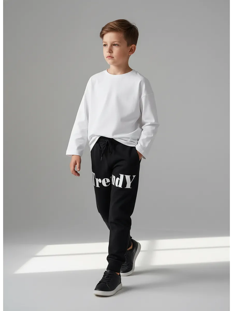 Лонгслив + брюки, Black