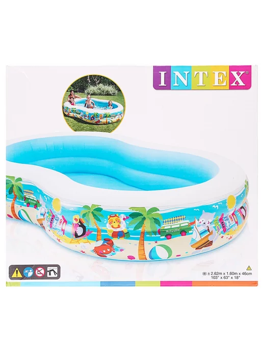 Intex Надувной бассейн Лагуна 262х160х46 см, 56490NP, 160x46 см, фото 3