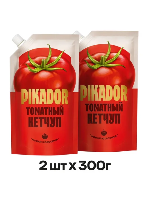 PIKADOR Кетчуп Томатный 500 г, 300 г