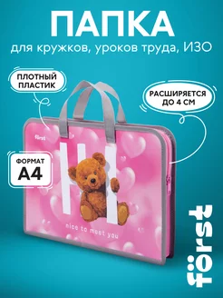 Папка с ручками Hi, Bear! А4, школьная, на молнии Forst 218851541 купить за 335 ₽ в интернет-магазине Wildberries