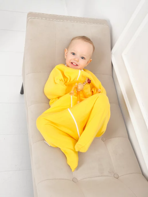 Marki clothes Пеленка кокон для сна на молнии, желтый, фото 7