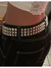 Ремень с люверсами и заклепками шипами y2k 218906170 купить за 351 ₽ в интернет‑магазине Wildberries