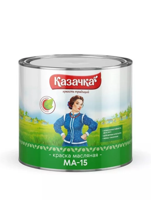 Престиж Краска Казачка МА-15, зеленая, 1,9 кг, 1,9 кг, фото 2