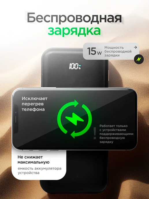 PowerVault Повербанк 30000mAh портативный внешний аккумулятор, 30000 мАч, фото 5