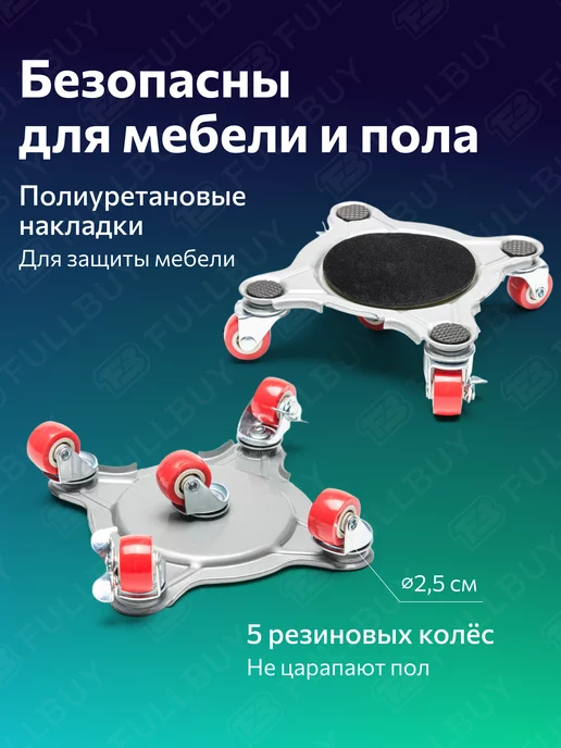 FULLBUY Домкрат для перемещения мебели, серый, фото 3