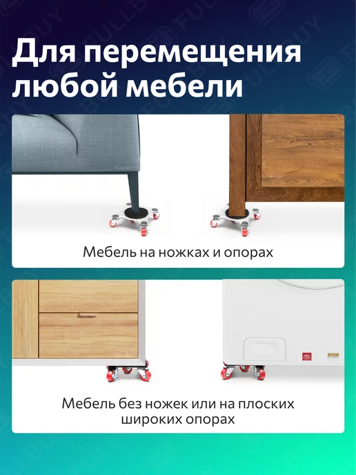 FULLBUY Домкрат для перемещения мебели, серый, фото 8