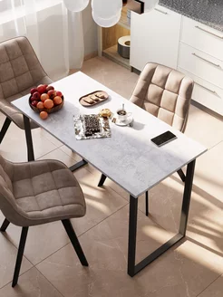 MIZZAR mebel Стол кухонный обеденный лофт 110х55х75 см